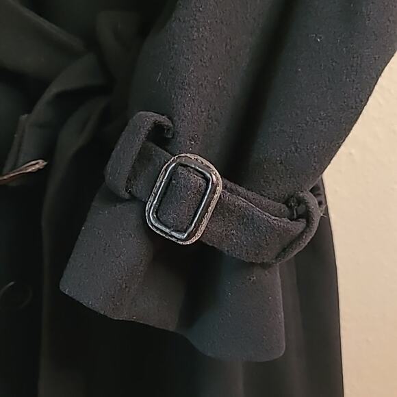 Vintage Calvin Klein made in USA Maxi Coat, black, c.1987, fits 10-12, - Picture 7 of 15